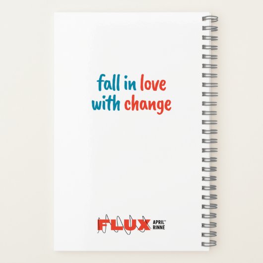 "Herfst in liefde met verandering" Spiral Notitieb Notitieboek (Achterkant)