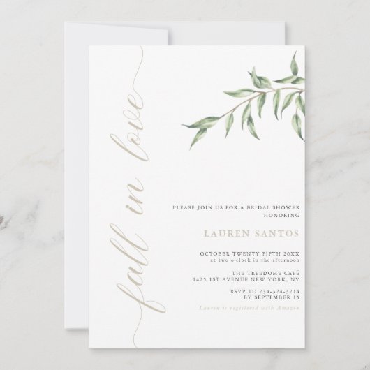 Herfst in liefde - minimaal Vrijgezellenfeest | Ui Kaart (Voorkant)