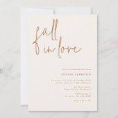 Herfst in liefde Minimalistisch aards Vrijgezellen Kaart (Voorkant)