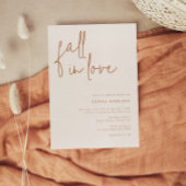 Herfst in liefde Minimalistisch aards Vrijgezellen Kaart