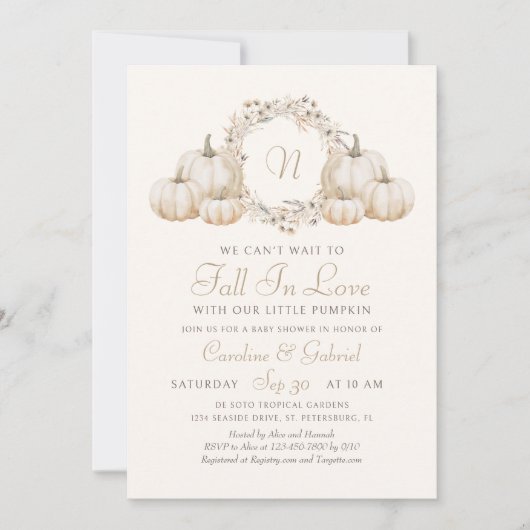 Herfst in liefde minimalistisch herfstfeest Baby s Kaart (Voorkant)