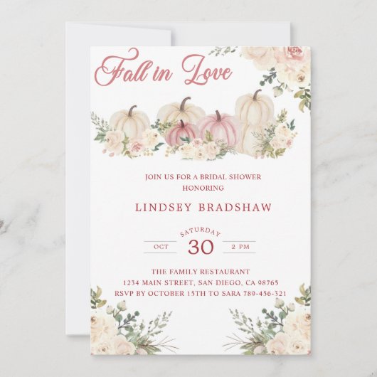 Herfst in liefde minimalistisch Vrijgezellenfeest Kaart (Voorkant)