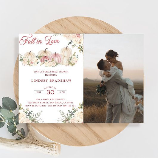 Herfst in liefde minimalistisch Vrijgezellenfeest Kaart