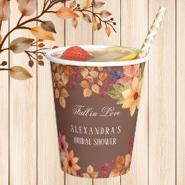 Herfst in Liefde Mocha Herfst Vrijgezellenfeest Papieren Bekers