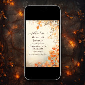 Herfst in liefde mooie herfst bladeren bruiloft fo save the date