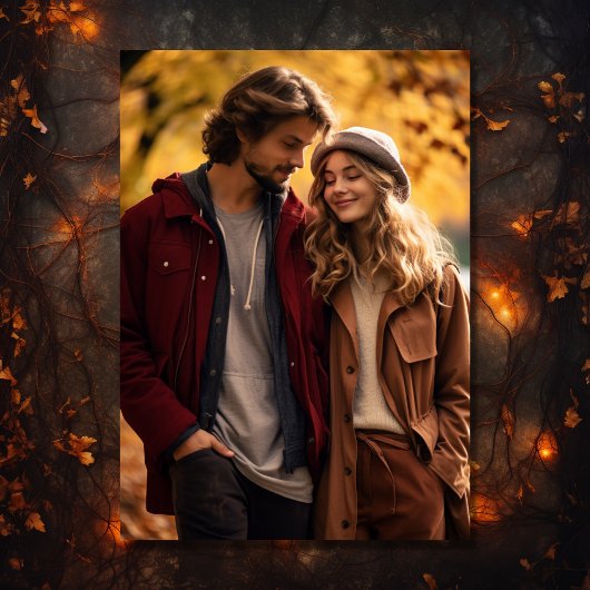 Herfst in liefde mooie herfst bladeren bruiloft fo save the date