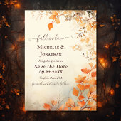 Herfst in liefde mooie herfst bladeren bruiloft fo save the date