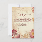 Herfst in liefde mooie herfst  herfst bruiloft bedankkaart (Voorkant)