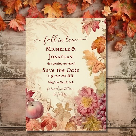 Herfst in liefde mooie herfst  herfst bruiloft save the date