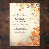 Herfst in liefde mooie herfstbladeren herfstbruilo kaart