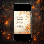 Herfst in liefde mooie herfstbladeren herfstbruilo save the date