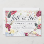 Herfst in liefde | Najaar Verlovingsfeest Uitnodig Kaart (Voorkant)