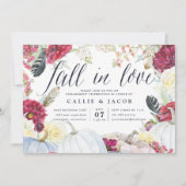 Herfst in liefde | Najaar Verlovingsfeest Uitnodig Kaart (Voorkant)