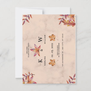 Herfst in liefde - najaarsuitnodiging van de verlo kaart