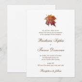 Herfst in liefde Natuur Thema Waterverf Leaf Bruil Kaart (Voorkant / Achterkant)