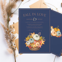 Herfst in Liefde Navy Blue Herfst Pompoenen Bruilo