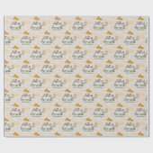 Herfst in Liefde Neutraal Baby shower Aangepast Cadeaupapier (Vlak)