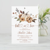Herfst in Liefde Neutraal Bloemen Herfst Vrijgezel Kaart (Staand voorkant)