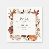 Herfst in liefde neutraal pompoen Lijst Servet (Voorkant)