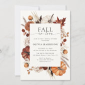 Herfst in Liefde Neutraal Pompoen Lijst Vrijgezell Kaart (Voorkant)