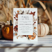 Herfst in Liefde Neutraal Pompoen Lijst Vrijgezell Kaart