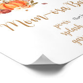 Herfst in liefde Oranje pompoen mam osa bar teken Poster (Hoek)