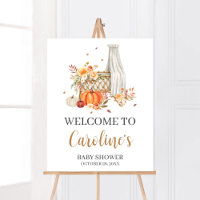Herfst in liefde Oranje pompoen welkom Baby shower