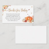 Herfst In Liefde Oranje Pompoenboeken voor Baby Informatiekaartje (Voorkant / Achterkant)