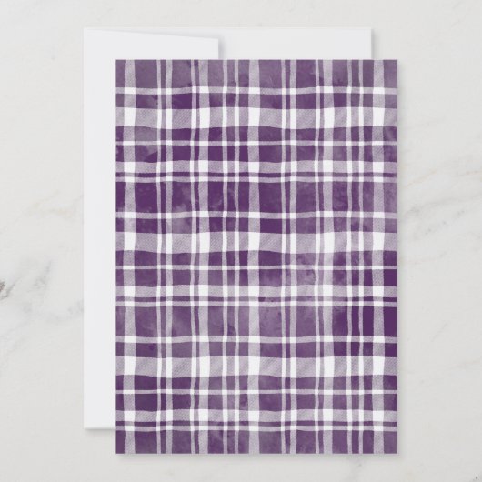 Herfst in Liefde Paarse Bloemen Baby shower Kaart (Achterkant)