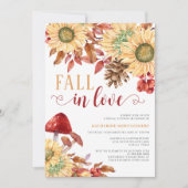 Herfst In Liefde Paddestoel Zonnebloem Herfst Vrij Kaart (Voorkant)