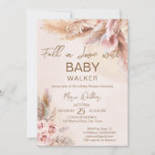 Herfst in liefde pampas grass boho baby shower kaart (Voorkant)