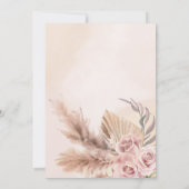 Herfst in liefde pampas grass boho baby shower kaart (Achterkant)