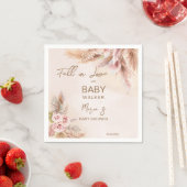 Herfst in liefde pampas grass boho baby shower servet (Insitu)