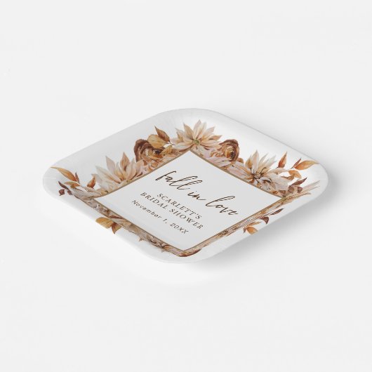 Herfst in liefde papieren bordje (Gebogen)