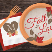 Herfst in Liefde Papieren Bordje