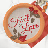 Herfst in Liefde Papieren Bordje