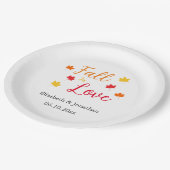 Herfst in liefde papieren bordje (Gekanteld)