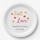 Herfst in liefde papieren bordje (Voorkant)