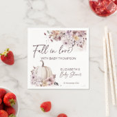 Herfst in liefde pastel boho pompoen baby shower servet (Insitu)
