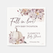 Herfst in liefde pastel boho pompoen baby shower servet (Voorkant)