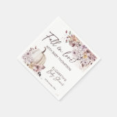 Herfst in liefde pastel boho pompoen baby shower servet (Hoek)