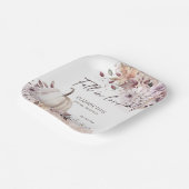 Herfst in liefde pastel gebladerte pompoen vrijgez papieren bordje (Gebogen)