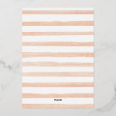 Herfst in Liefde Peach Pompoen Navy Blue Vrijgezel Folie Uitnodiging (Achterkant)