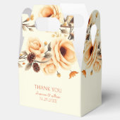Herfst in liefde perzik bloemenrand Dank U bruilof Bedankdoosjes (Geopend)