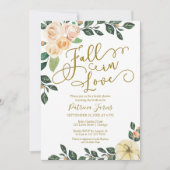 Herfst in liefde perzik bloemige pompoen Vrijgezel Kaart (Voorkant)