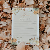 Herfst in Liefde Pompoen Baby shower Advies Spel K Kaart