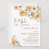 Herfst in Liefde Pompoen Baby shower Genderneutraa Kaart (Voorkant)