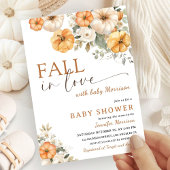 Herfst in Liefde Pompoen Baby shower Genderneutraa Kaart