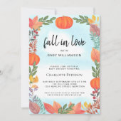 Herfst in Liefde Pompoen Baby shower Kaart (Voorkant)