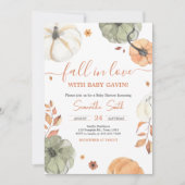 Herfst in Liefde Pompoen Baby shower Kaart (Voorkant)